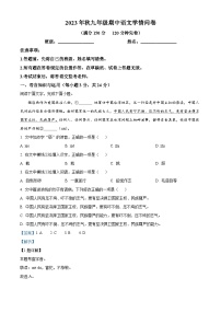 四川省巴中市巴州区2023-2024学年九年级上学期期中语文试题