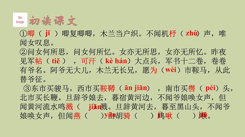 部编版语文七年级下册《木兰诗》拓展教学课件第7页