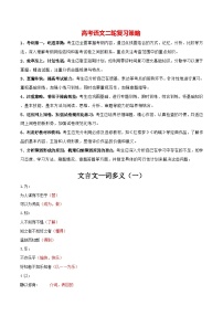 2024年中考语文文言文知识清单 专题07  文言文一词多义（一）-【必背、必备】（部编版）