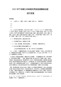 43，湖南省娄底市新化县2023-2024学年九年级上学期期末考试语文试题