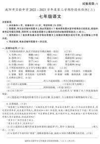 陕西省咸阳市实验中学2022-2023学年七年级下学期阶段检测（月考）（三）语文试题