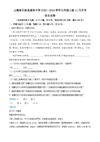36，云南省石林彝族自治县鹿阜中学2023-2024学年九年级上学期11月月考语文试卷