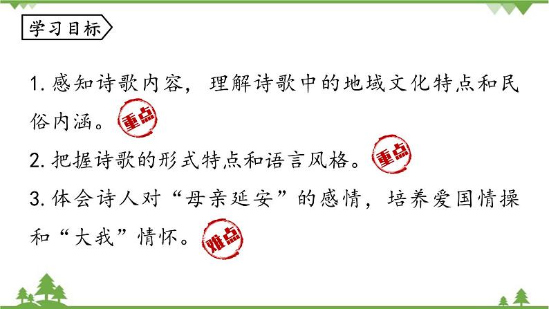 统编版语文八年级下册 第1单元 2《回延安》第1课时课件第5页