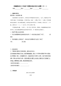 部编版语文八年级下册期末综合复习试题（十一）