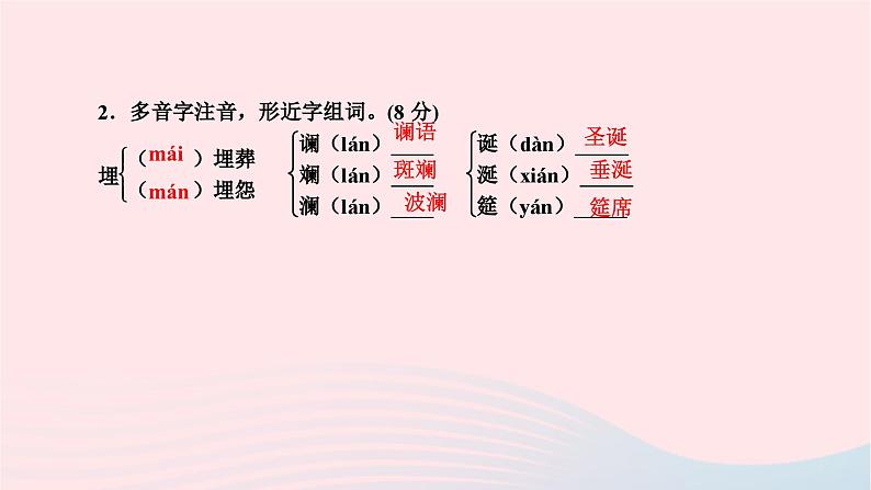 2024七年级语文下册第二单元8土地的誓言作业课件新人教版 (3)第4页