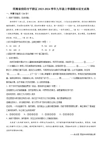 河南省信阳市平桥区2023-2024学年九年级上册期末语文试题（含解析）