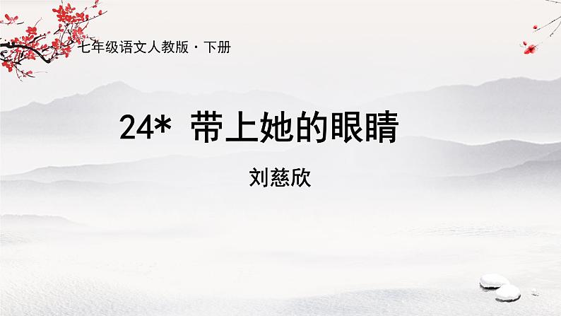 24《带上她的眼睛》课件第1页