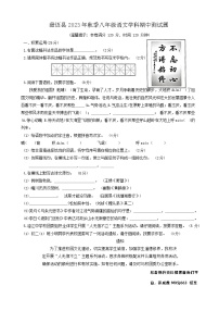 海南省澄迈县2023-2024学年八年级上学期期中语文试题