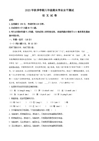 四川省广元市苍溪县2023-2024学年八年级上学期期末语文试题（原卷+解析）