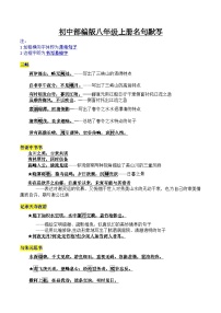 八年级上册重点篇目及理解性默写梳理-2023年中考一轮复习第一弹：古诗文名句背诵默写学案