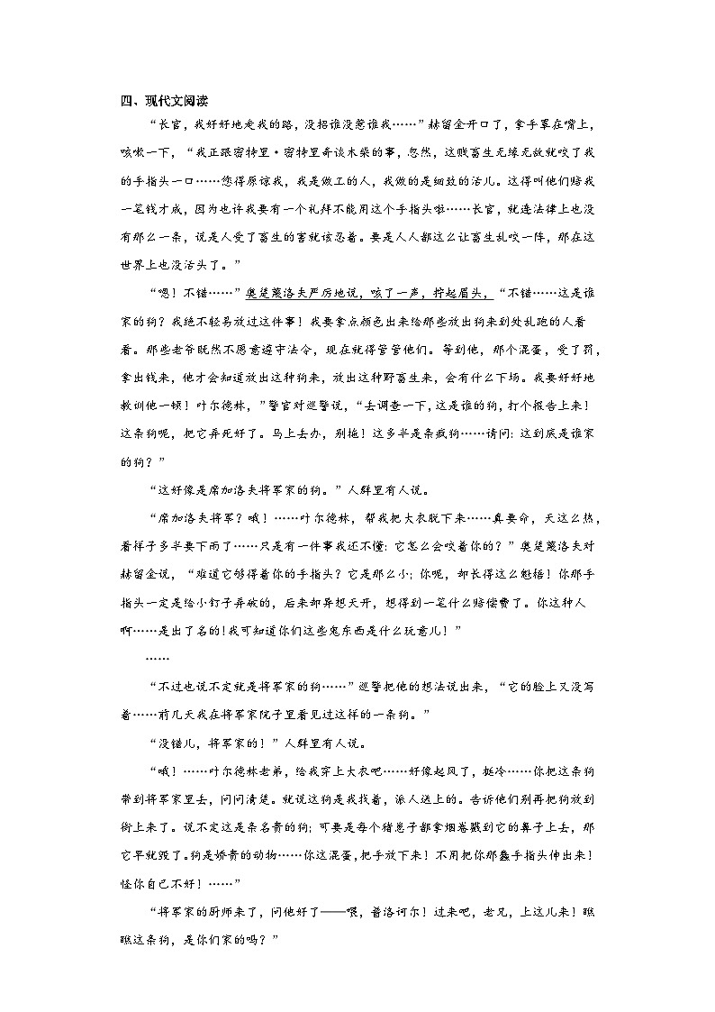 部编版语文九年级下册综合复习试题（一）03