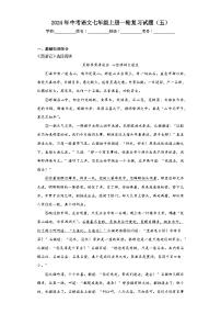 2024年中考语文七年级上册一轮复习试题（五）