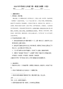 2024年中考语文七年级下册一轮复习试题（十四）