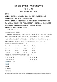 87，山东省济南市莱芜区2023-2024学年九年级上学期期末语文试题