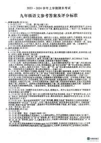 河南省漯河市舞阳县2023-2024学年九年级上学期期末考试语文试题