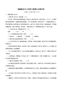 期末自我复习评估题+2023-2024学年统编版语文七年级下册