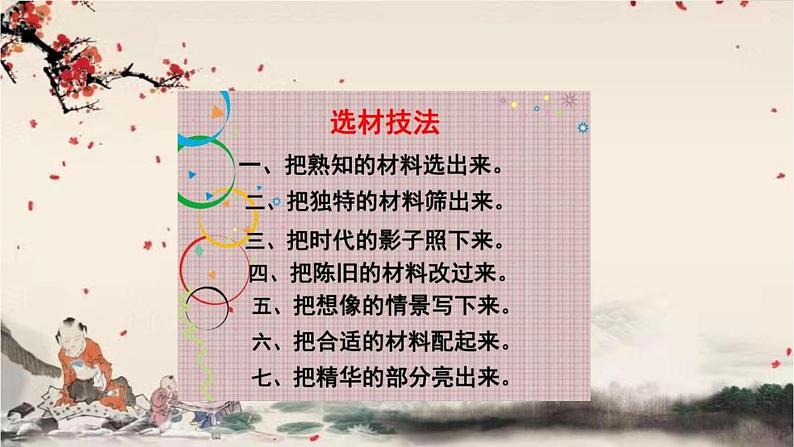 统编版语文七年级下册 第四单元 写作  怎样选材课件05
