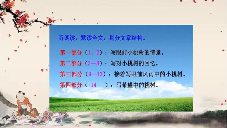 统编版语文七年级下册 19 一棵小桃树课件第8页