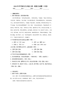 2024年中考语文九年级上册一轮复习试题（十四）
