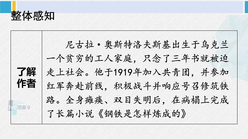 八年级语文下册 第六单元名著导读 《钢铁是怎样炼成的》 摘抄和做笔记(课件)第3页