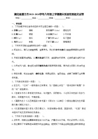 湖北省潜江市2023-2024学年八年级上学期期末质量检测语文试卷(含答案)