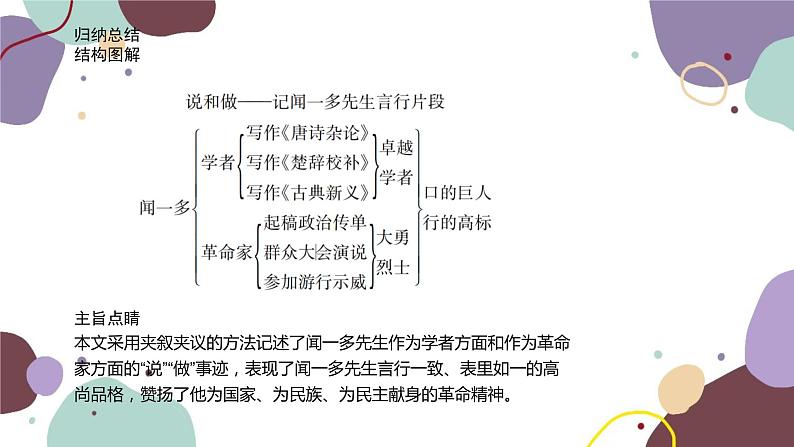 统编版语文七年级下册 2 说和做——记闻一多先生言行片段课件07