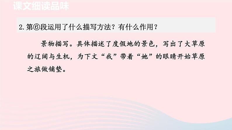 2024春七年级语文下册第6单元24带上她的眼睛第2课时教学课件（部编版）第3页