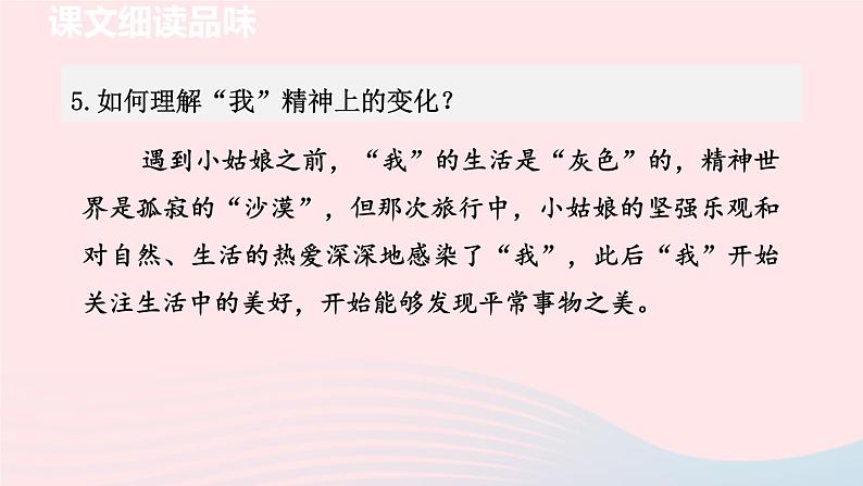 2024春七年级语文下册第6单元24带上她的眼睛第2课时教学课件（部编版）第6页