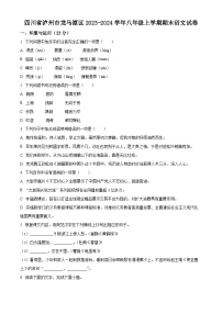 四川省泸州市龙马潭区2023-2024学年八年级上学期期末语文试题（原卷版+解析版）