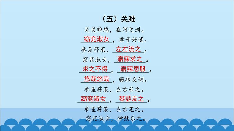 统编版语文八年级下册 专题训练-专题一 古诗文默写课件第6页