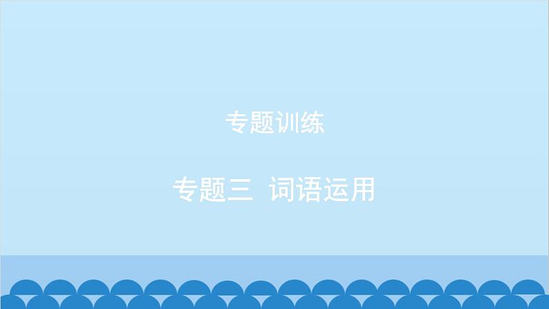 统编版语文八年级下册 专题训练-专题三 词语运用课件01