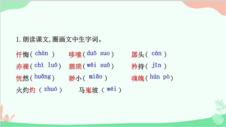 部编版语文七年级下册 第五单元 19 一颗小桃树 教学课件07