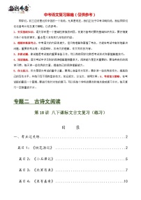 第18讲+八下课标文言文复习（练习）-2024年中考语文一轮复习课件+讲义+练习（全国通用）