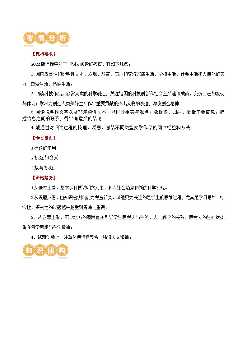 第32讲 说明文的标题（讲义）-备战2024年中考语文一轮复习高效讲与练（全国通用）02