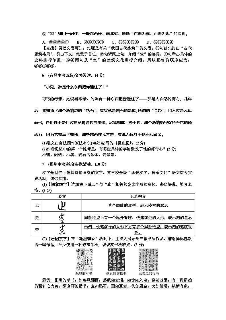 部编版语文八年级上册第五单元测试卷02