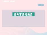 陕西专版2024春九年级语文下册第三单元课外古诗词诵读作业课件新人教部编版