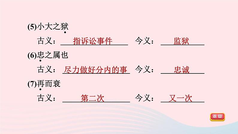 陕西专版2024春九年级语文下册第六单元20曹刿论战作业课件新人教部编版第8页