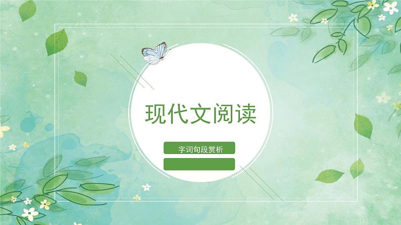 2024年中考语文专题复习——记叙文字词句段赏析课件第1页
