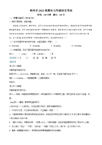 105，河南省安阳市林州市2023-2024学年七年级上学期期末语文试题