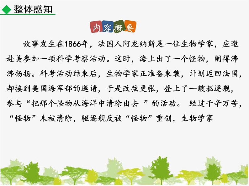部编版语文七年级下册 名著导读 《海底两万里》  快速阅读（课件）第6页