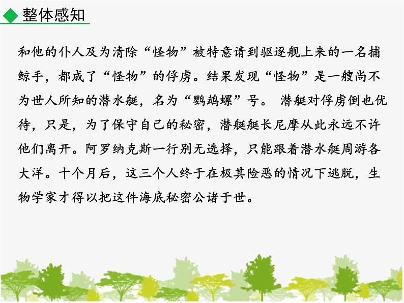 部编版语文七年级下册 名著导读 《海底两万里》  快速阅读（课件）第7页