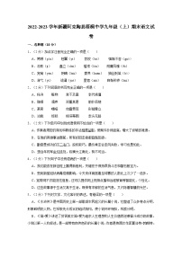 2022-2023学年新疆阿克陶县梧桐中学九年级（上）期末语文试卷