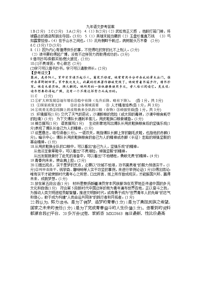 31，辽宁省沈阳市法库县东湖第二初级中学2023-2024学年九年级下学期开学语文试题第1页