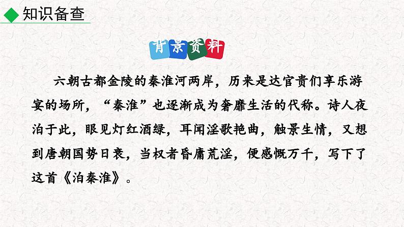 课外古诗词诵读（泊秦淮 贾生 过松源晨炊漆公店 约客 ）（课件）七年级下册语文2023-2024学年 部编版第5页