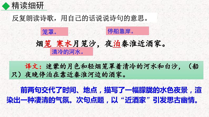 课外古诗词诵读（泊秦淮 贾生 过松源晨炊漆公店 约客 ）（课件）七年级下册语文2023-2024学年 部编版第7页