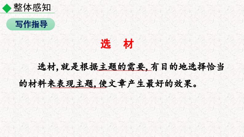 第四单元写作 怎样选材（（课件）七年级下册语文2023-2024学年 部编版04