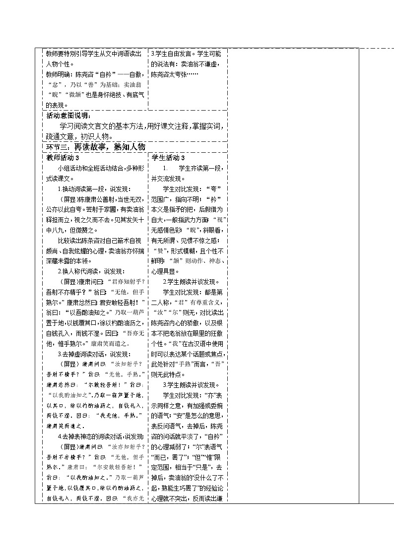 2023-2024学年部编版语文七年级下册 13 卖油翁 教学设计第2页