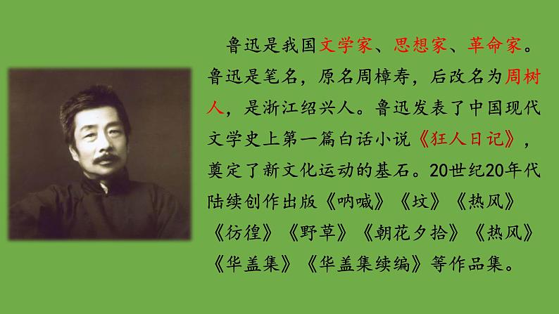 七年级语文下册《回忆鲁迅先生（节选）》同课异构教学课件第3页