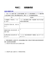 考点二 诗词曲阅读（模拟精练）-备战2024年中考语文一轮复习讲练测（广东专用）