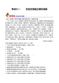考点十一 文言文阅读之课外阅读（好题冲关）-备战2024年中考语文一轮复习讲练测（全国通用）